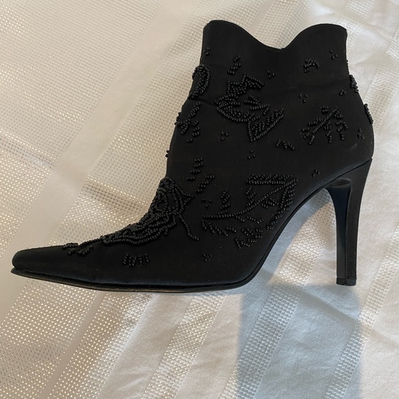 Beaded Satin Booties - Picture 5 of 8